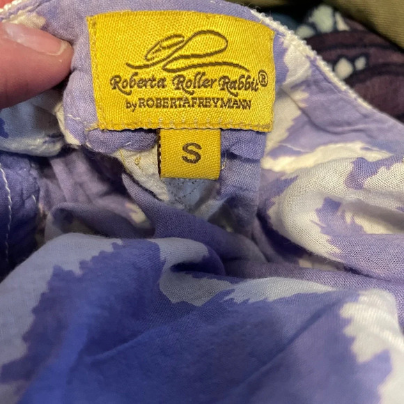 Roberta Roller Rabbit Cotton Tunic Cover Up Top Small Vacation Travel Resortwear - Picture 6 of 7